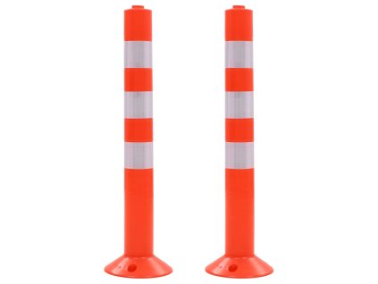 vidaXL Dopravné zahradzovacie stĺpiky, 2 ks plast 75 cm