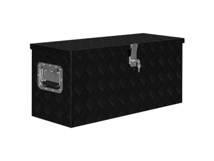 vidaXL Hliníkový box 80x30x35 cm čierny