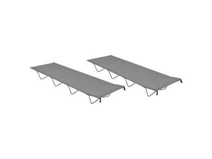 vidaXL Kempingové ležadlá 2 ks 180x60x19 cm, látka oxford, oceľ, sivé