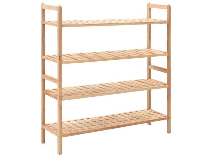 vidaXL Regál na topánky z masívneho orechového dreva 69x26x81 cm