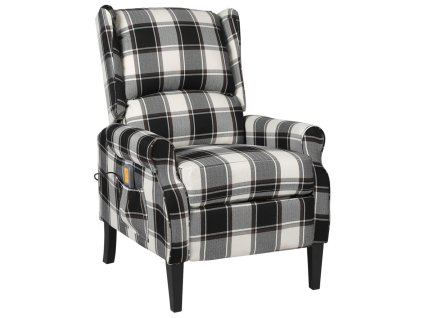 vidaXL Sklápacie masážne kreslo viacfarebné látkové