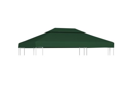 vidaXL Náhradná strieška na altánok 310 g/m², zelená 3x4 m