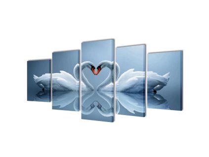 Sada obrazov na stenu, motív Labute 200 x 100 cm