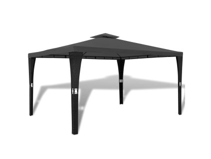 vidaXL Altánok so strechou 3x4 m, tmavosivý
