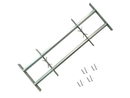Nastaviteľná bezpečnostná okenná mreža s 2 priečkami 1000-1500 mm