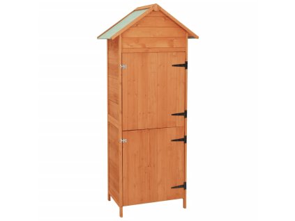 vidaXL Záhradná úložná skrinka, hnedá 42,5x64x190 cm