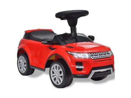 Detské pojazdné auto s hudbou, červené Land Rover 348