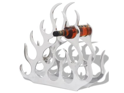 vidaXL Stojan na víno na 11 fliaš, strieborný, hliníkový