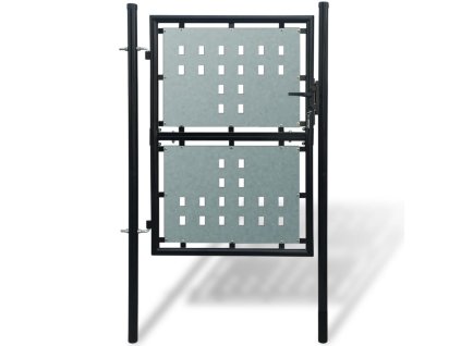 vidaXL Čierna jednokrídlová plotová brána 100x250 cm