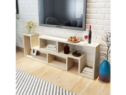 vidaXL TV skrinka v tvare dvojitého L, dub