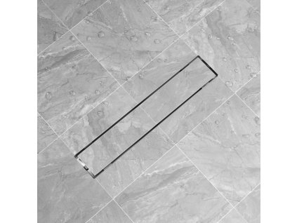 vidaXL Rovný sprchový odtok, 630x140 mm, nerezová oceľ