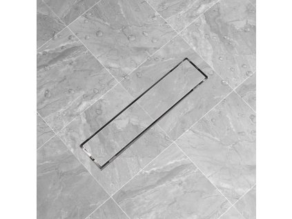 vidaXL Rovný sprchový odtok, 530x140 mm, nerezová oceľ