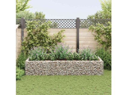 vidaXL Gabiónový vyvýšený záhon, oceľ 270x90x50 cm