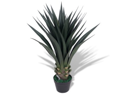 vidaXL Umelá rastlina, juka s kvetináčom 85 cm, zelená