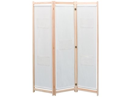 vidaXL Paraván s 3 panelmi, krémový 120x170x4 cm, látka