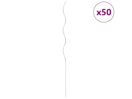 vidaXL Špirálové opory na rastliny 50 ks, 110 cm, pozinkovaná oceľ