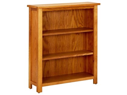 vidaXL Knižnica s 3 policami 70x22,5x82 cm, dubový masív