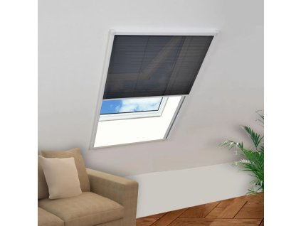 vidaXL Plisovaná okenná sieťka proti hmyzu s hliníkovým rámom, 80 x 100 cm