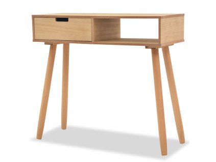 vidaXL Hnedý prístavný stolík z borovicového dreva, 80x30x72 cm