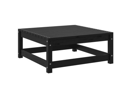 vidaXL Záhradná taburetka 70x70x30 cm čierna borovicový masív