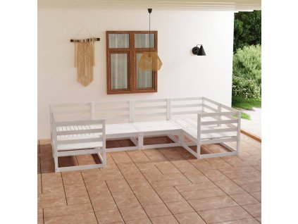 vidaXL 6-dielna záhradná sedacia súprava, borovicový masív