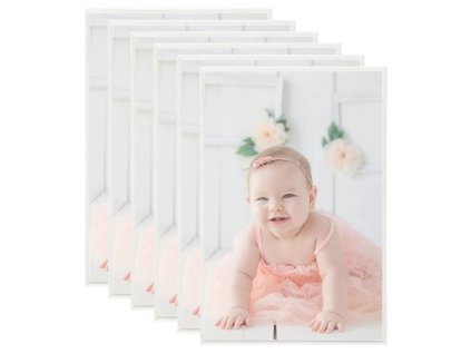 vidaXL Fotorámiky na stenu alebo stôl 5 ks strieborné 59,4x84 cm MDF