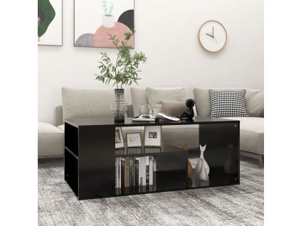 vidaXL Konferenčný stolík, čierny 100x50x40 cm, kompozitné drevo