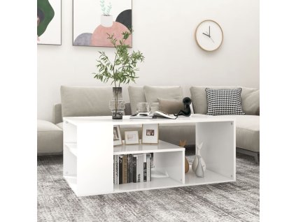 vidaXL Konferenčný stolík, biely 100x50x40 cm, kompozitné drevo