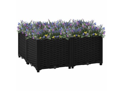 vidaXL Vyvýšený záhon 80x80x38 cm polypropylén