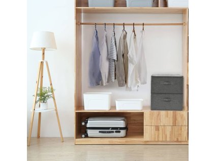 vidaXL Úložné boxy 2 ks látkové 43x34x23 cm antracitové