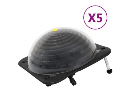vidaXL Solárne ohrievače vody v bazéne 5 ks 75x75x36 cm HDPE hliník