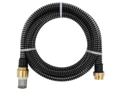 vidaXL Odsávacia hadica s mosadznými spojkami, čierna 1,1" 5 m, PVC