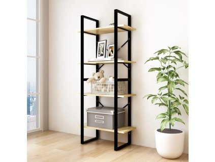 vidaXL Knižnica so 4 policami 60x30x140 cm, borovicový masív