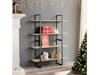 vidaXL Knižnica so 4 policami dub sonoma 100x30x140cm kompozitné drevo