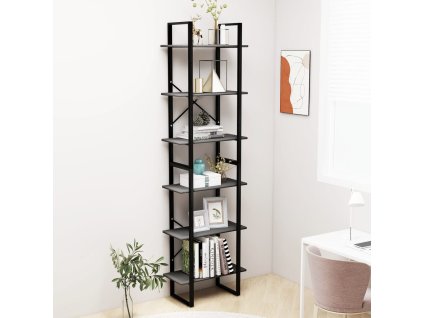 vidaXL Úložná polica, sivá 60x30x210 cm, kompozitné drevo