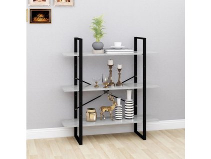 vidaXL Knižnica, betónovo sivá 100x30x105 cm, kompozitné drevo