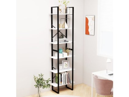 vidaXL Úložná polica, biela 60x30x210 cm, kompozitné drevo