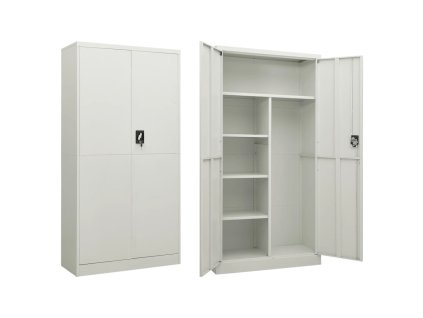 vidaXL Uzamykacia skriňa bledosivá 90x40x180 cm oceľová