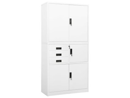 vidaXL Kancelárska skriňa biela 90x40x180 cm oceľ