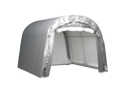 vidaXL Úložný stan 300x300 cm oceľový sivý