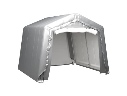 vidaXL Úložný stan 300x300 cm oceľový sivý