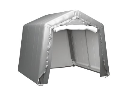 vidaXL Úložný stan 240x240 cm oceľový sivý