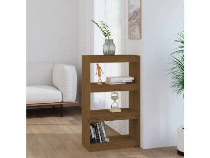 vidaXL Knižnica/deliaca stena medová 60x30x103,5 cm masívna borovica