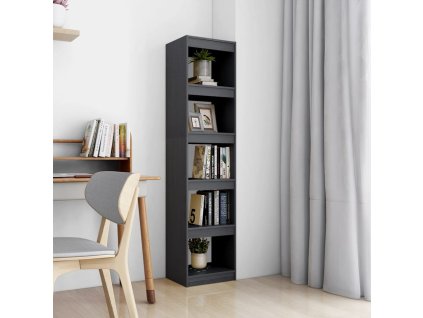 vidaXL Knižnica/deliaca stena sivá 40x30x167,5 cm masívna borovica