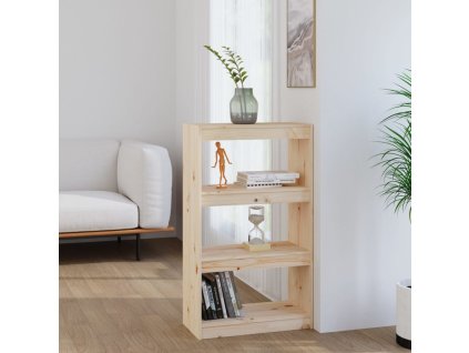 vidaXL Knižnica/deliaca stena 60x30x103,5 cm masívna borovica