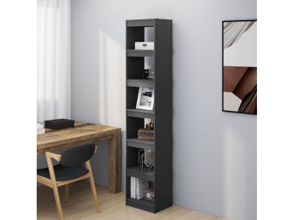 vidaXL Knižnica/deliaca stena sivá 40x30x199 cm masívna borovica