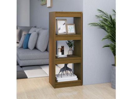 vidaXL Knižnica/deliaca stena medovo-hnedá 40x30x103,5 cm masívna borovica