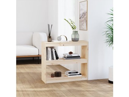 vidaXL Knižnica/deliaca stena 80x30x71,5 cm masívna borovica
