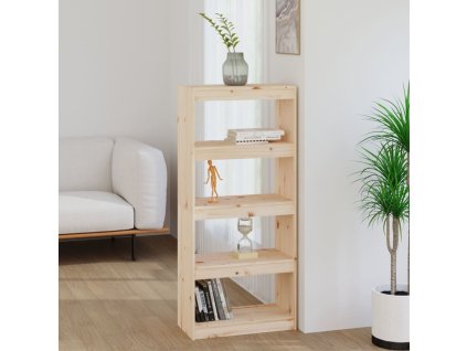 vidaXL Knižnica/deliaca stena 60x30x135,5 cm masívna borovica