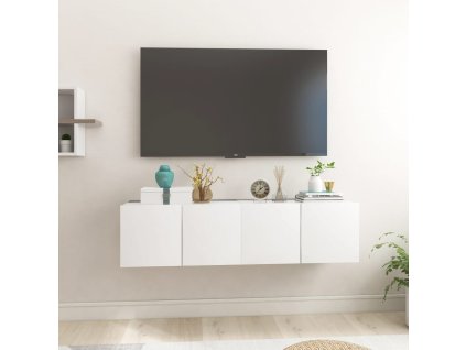 vidaXL Závesné TV skrinky 2 ks biele 60x30x30 cm